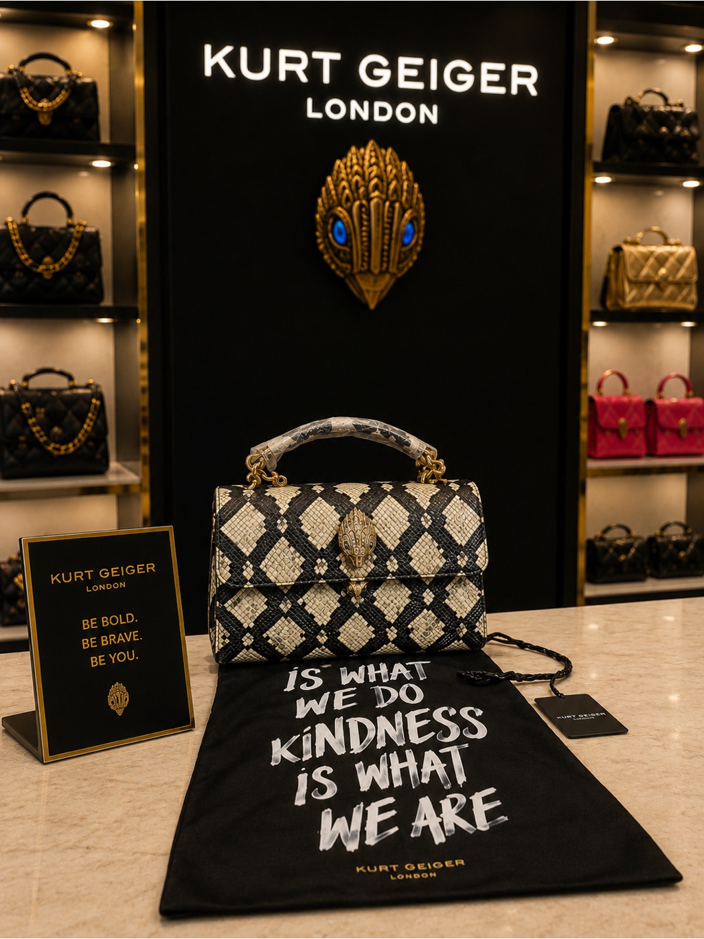 Kurt Geiger London Kensington Bows Shoulder Bag.